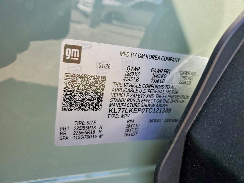 66207466 :رقم المزاد ، KL77LKEP0TC121389 vin ، 2026 Chevrolet Trax مزاد بيع