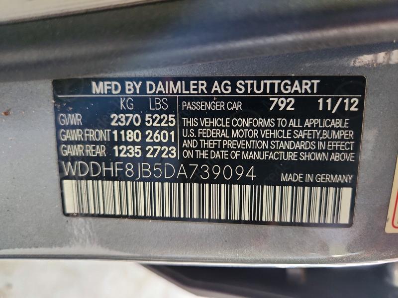 Aukcja sprzedaży 2013 Mercedes-benz E, vin: WDDHF8JB5DA739094, numer aukcji: 62910856