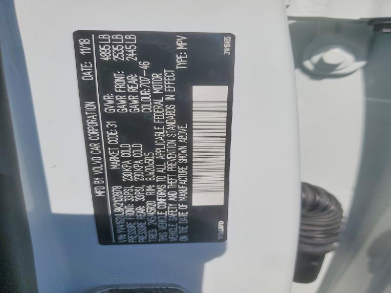 2019 Volvo Xc40 მანქანა იყიდება აუქციონზე, vin: YV4162UL8K2102878, აუქციონის ნომერი: 64551216
