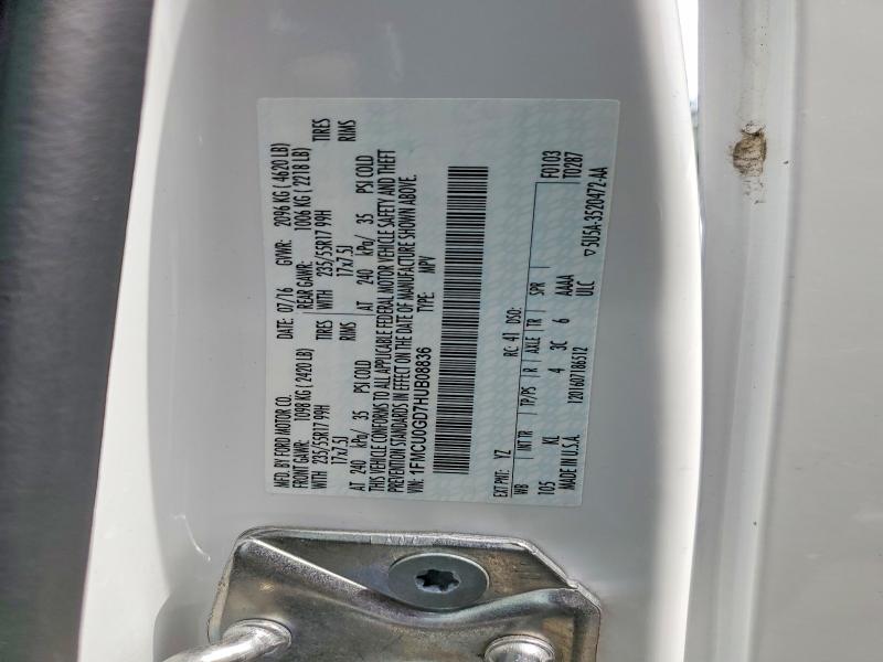 Aukcja sprzedaży 2017 Ford Escape, vin: 1FMCU0GD7HUB08836, numer aukcji: 63261606