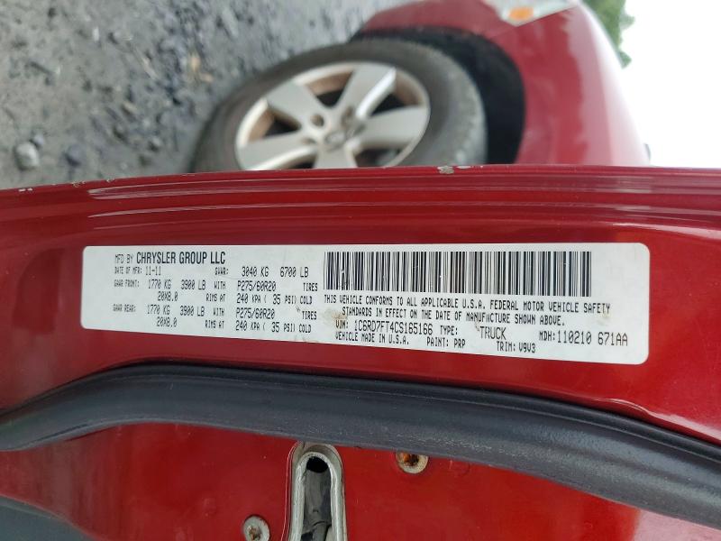 Aukcja sprzedaży 2012 Dodge Ram 1500, vin: 1C6RD7FT4CS165166, numer aukcji: 65295846