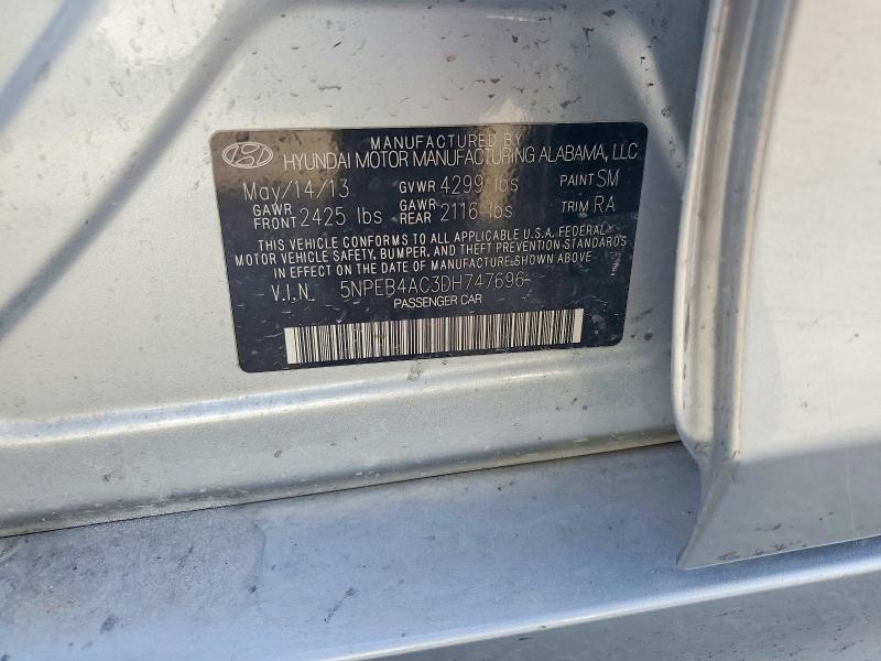 Продаж на аукціоні авто 2013 Hyundai Sonata, vin: 5NPEB4AC3DH747696, номер лоту: 65959686