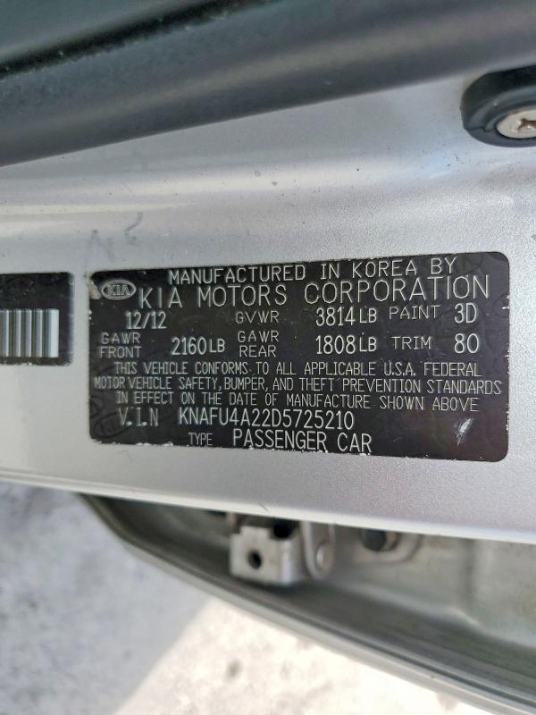 Продаж на аукціоні авто 2013 Kia Forte, vin: KNAFU4A22D5725210, номер лоту: 67330276