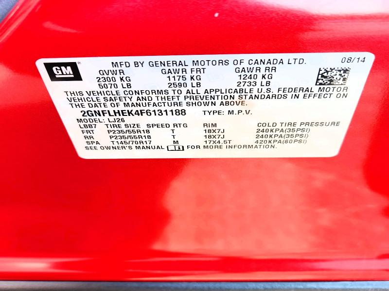 Aukcja sprzedaży 2015 Chevrolet Equinox, vin: 2GNFLHEK4F6131188, numer aukcji: 66385336