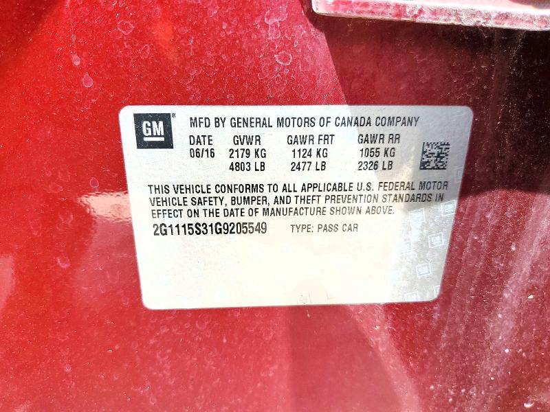 Продаж на аукціоні авто 2016 Chevrolet Impala, vin: 2G1115S31G9205549, номер лоту: 64594296