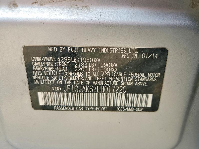 Продаж на аукціоні авто 2014 Subaru Impreza, vin: JF1GJAK67EH017220, номер лоту: 64251626