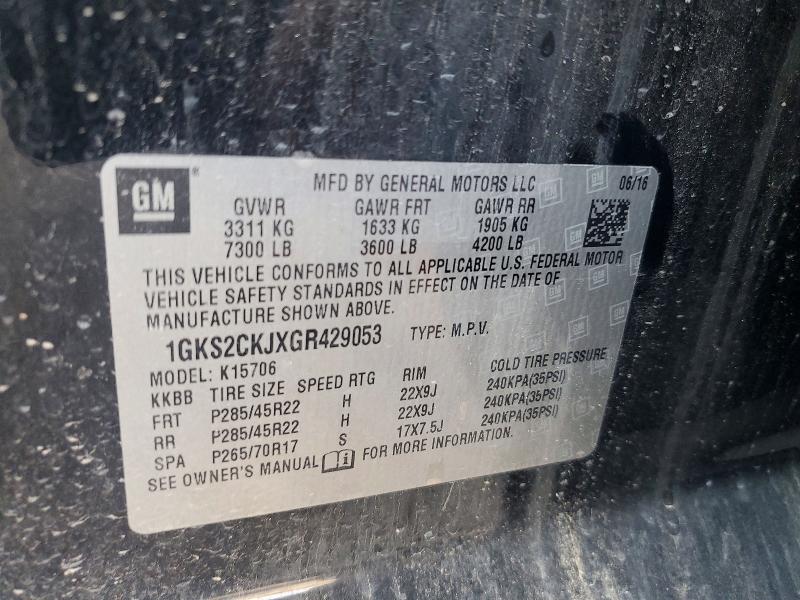 Продаж на аукціоні авто 2016 Gmc Yukon, vin: 1GKS2CKJXGR429053, номер лоту: 66351356
