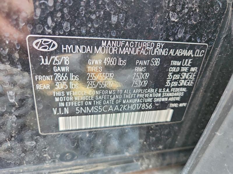 Продажа на аукционе авто 2019 Hyundai Santa Fe, vin: 5NMS5CAA2KH017856, номер лота: 66821596