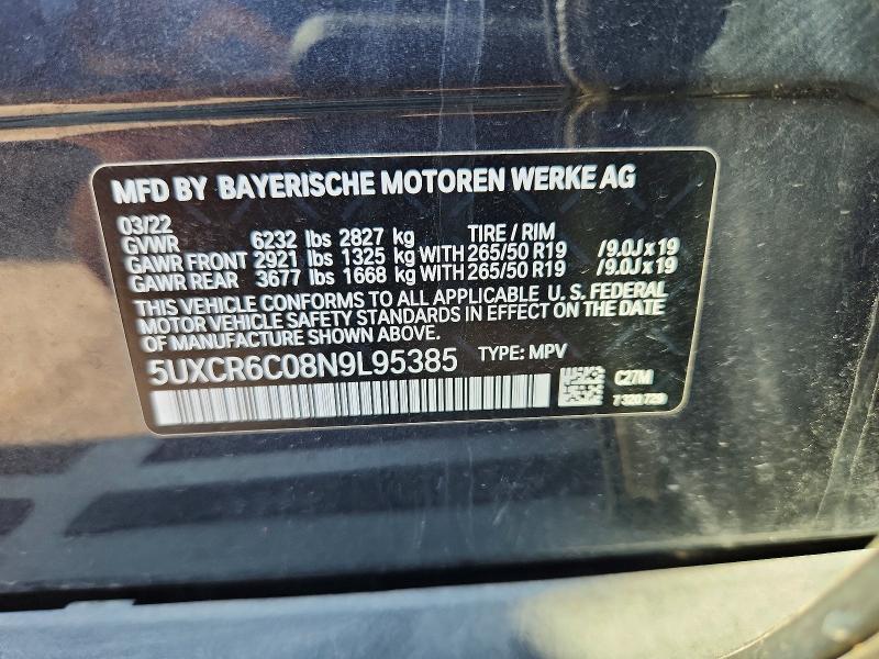 Aukcja sprzedaży 2022 Bmw X5, vin: 5UXCR6C08N9L95385, numer aukcji: 63647406