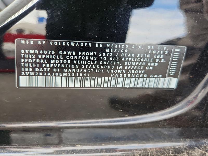 65333846 :رقم المزاد ، 3VW2K7AJ6EM381941 vin ، 2014 Volkswagen Jetta مزاد بيع