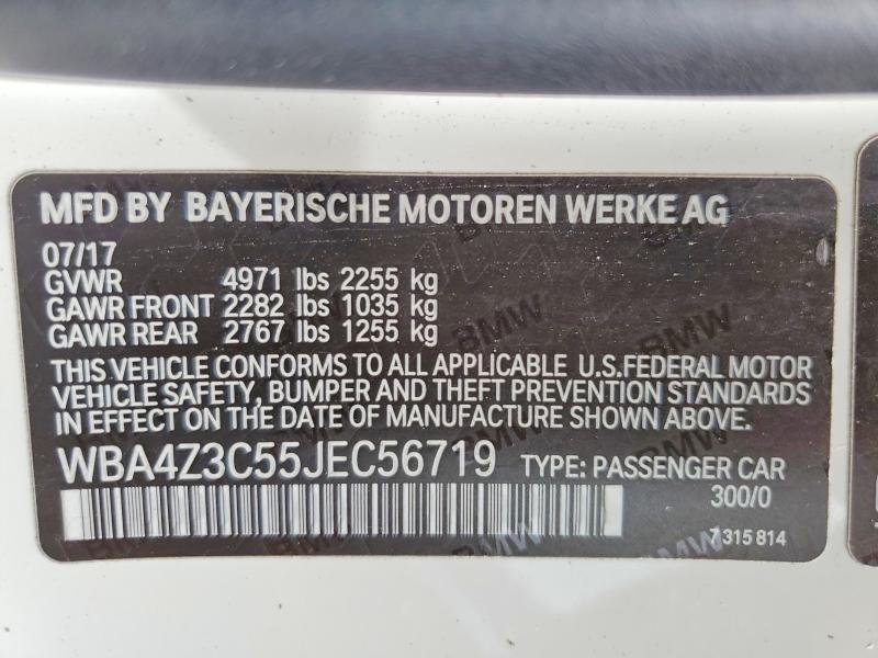 Aukcja sprzedaży 2018 Bmw 430xi, vin: WBA4Z3C55JEC56719, numer aukcji: 66809026