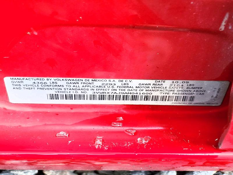 63284416 :رقم المزاد ، 3VWRX7AJ9AM041600 vin ، 2010 Volkswagen Jetta مزاد بيع