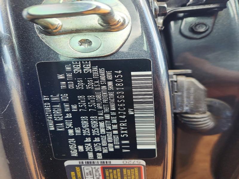 63782606 :رقم المزاد ، 5XYRL4JC6SG318054 vin ، 2025 Kia Sorento مزاد بيع