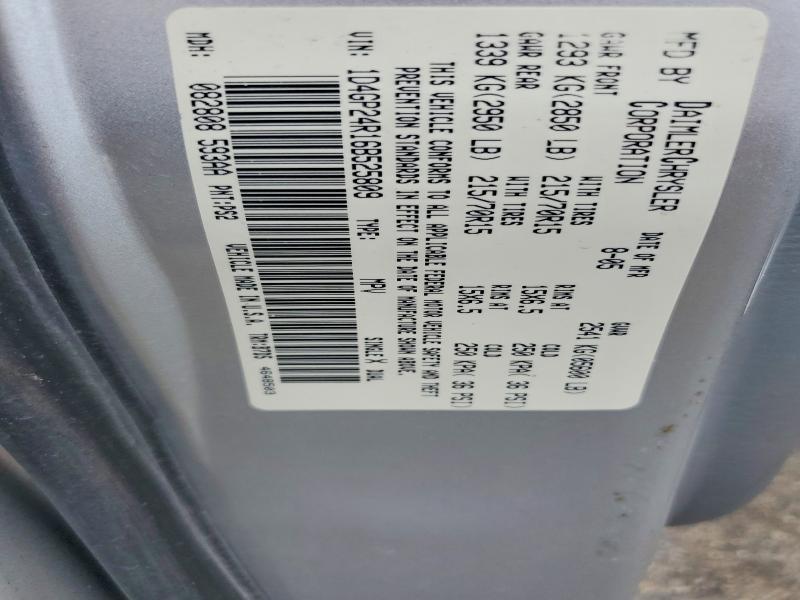 63723686 :رقم المزاد ، 1D4GP24R16B525809 vin ، 2006 Dodge Grand Caravan مزاد بيع
