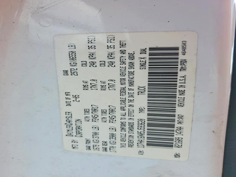 Aukcja sprzedaży 2005 Dodge Ram 1500, vin: 1D7HA16N05J593620, numer aukcji: 63524546