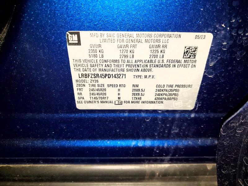 60973616 :رقم المزاد ، LRBFZSR45PD143271 vin ، 2023 Buick Envision مزاد بيع