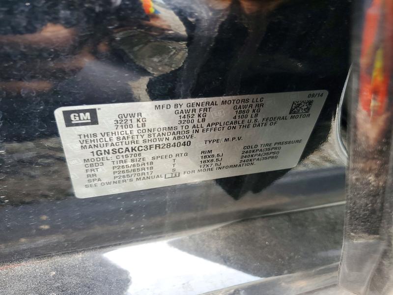 Продажа на аукционе авто 2015 Chevrolet Tahoe, vin: 1GNSCAKC3FR284040, номер лота: 64197826