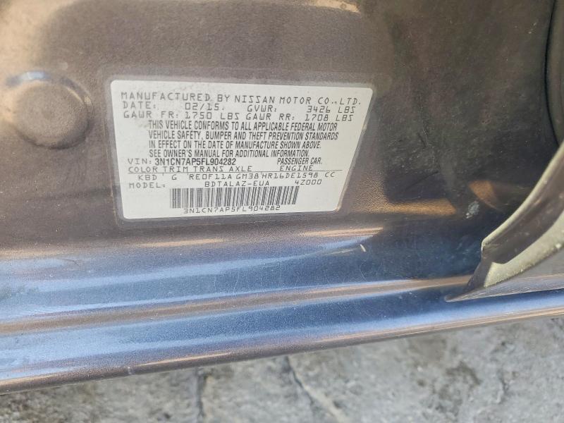 Aukcja sprzedaży 2015 Nissan Versa, vin: 3N1CN7AP5FL904282, numer aukcji: 65884106