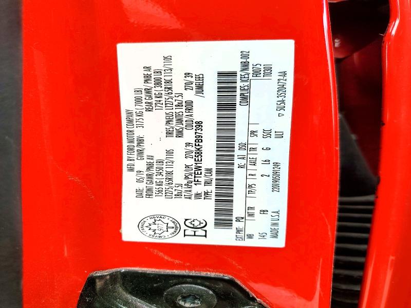 2019 Ford F150 მანქანა იყიდება აუქციონზე, vin: 1FTEW1E58KFB97398, აუქციონის ნომერი: 66483116