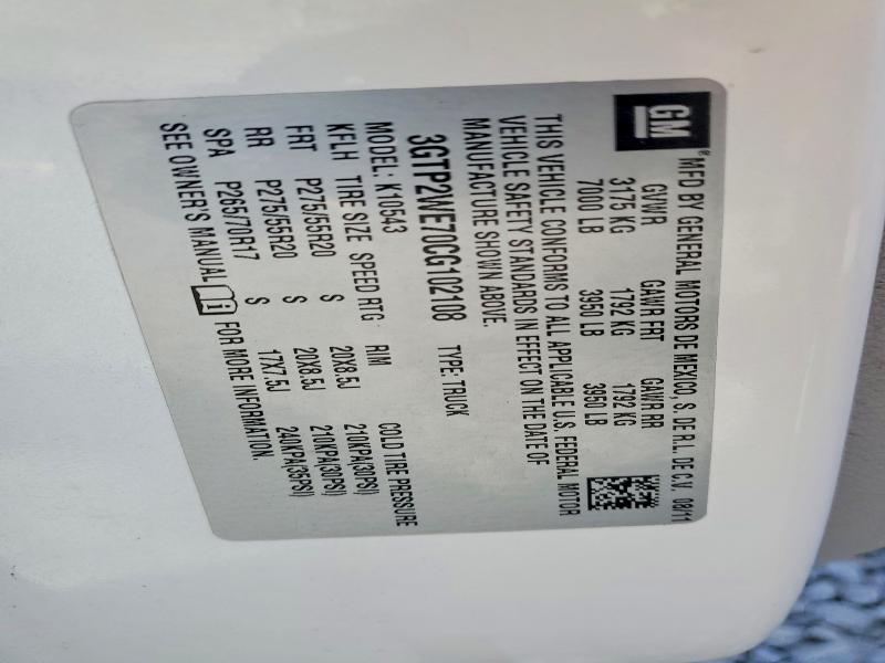 65429326 :رقم المزاد ، 3GTP2WE70CG102108 vin ، 2012 Gmc Sierra مزاد بيع