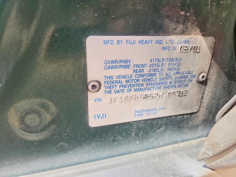 Продаж на аукціоні авто 2002 Subaru Forester, vin: JF1SF65552H709712, номер лоту: 64776816