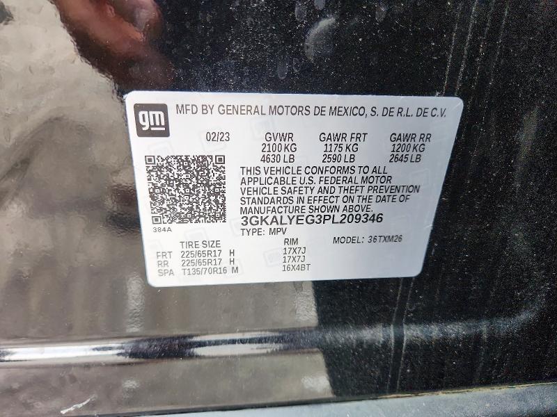 Aukcja sprzedaży 2023 Gmc Terrain, vin: 3GKALYEG3PL209346, numer aukcji: 64084696