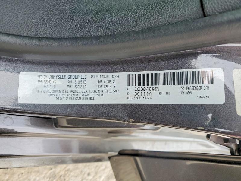 Aukcja sprzedaży 2015 Chrysler 200, vin: 1C3CCCAB6FN630871, numer aukcji: 65467066