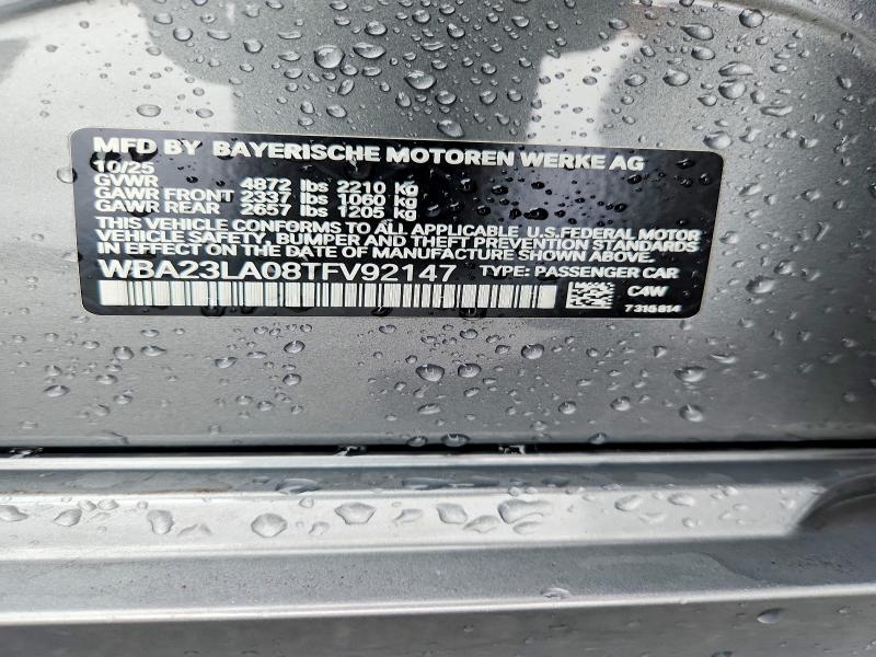 2026 Bmw 330xi მანქანა იყიდება აუქციონზე, vin: WBA23LA08TFV92147, აუქციონის ნომერი: 66047846