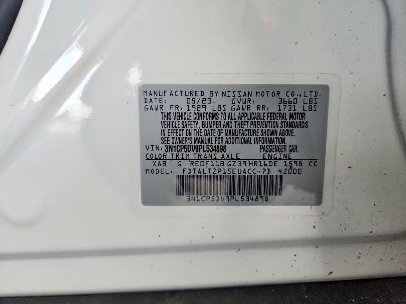 2023 Nissan Kicks მანქანა იყიდება აუქციონზე, vin: 3N1CP5DV9PL534898, აუქციონის ნომერი: 64251556