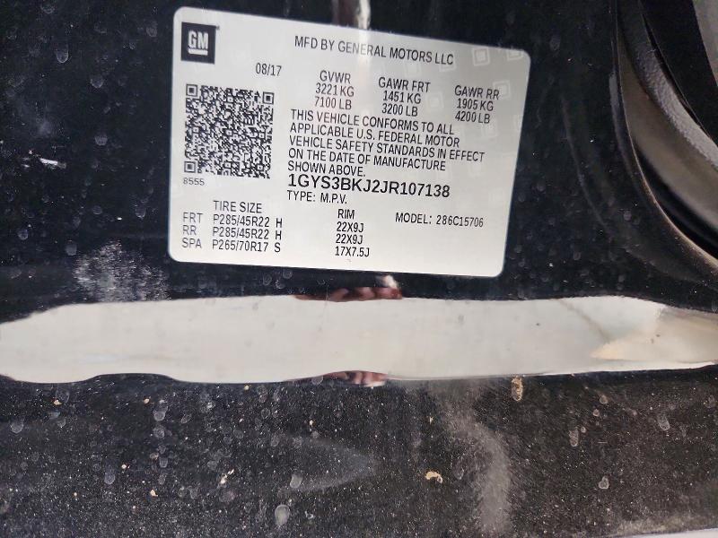 Aukcja sprzedaży 2018 Cadillac Escalade, vin: 1GYS3BKJ2JR107138, numer aukcji: 66247386