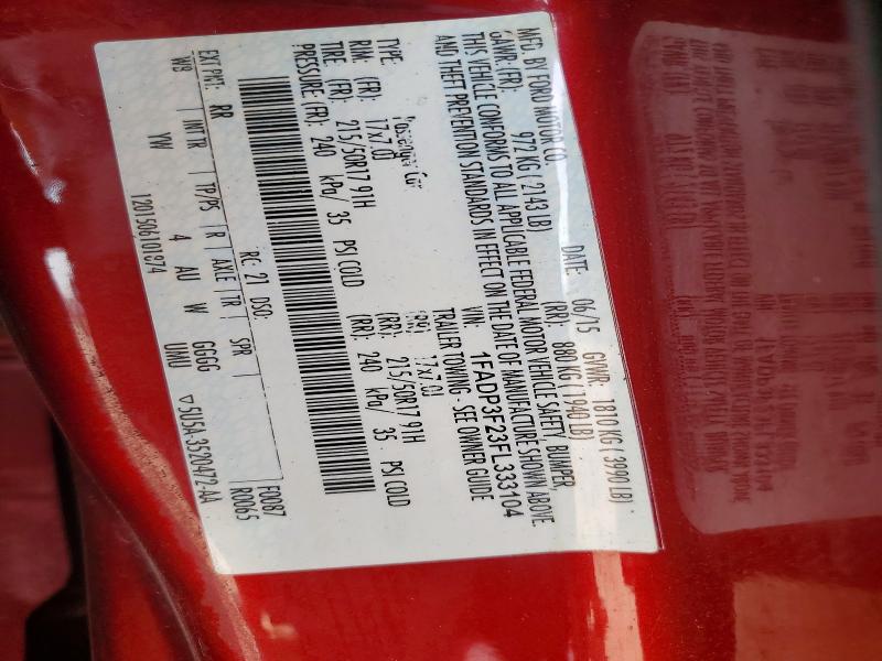 Продажа на аукционе авто 2015 Ford Focus, vin: 1FADP3F23FL333104, номер лота: 63779226