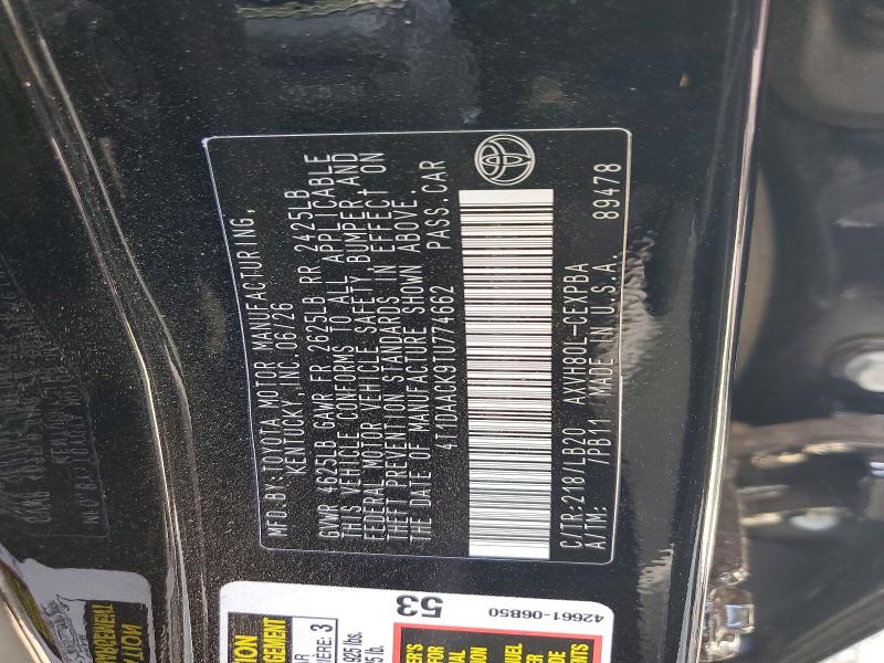 Aukcja sprzedaży 2026 Toyota Camry, vin: 4T1DAACK9TU774662, numer aukcji: 63953466