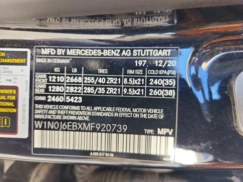 Aukcja sprzedaży 2021 Mercedes-benz Glc Coupe, vin: W1N0J6EBXMF920739, numer aukcji: 64611146