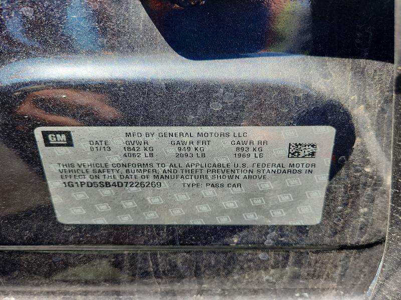 Продажа на аукционе авто 2013 Chevrolet Cruze, vin: 1G1PD5SB4D7226269, номер лота: 63772396