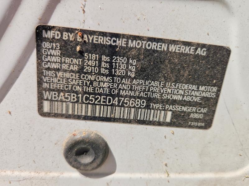 Aukcja sprzedaży 2014 Bmw 535, vin: WBA5B1C52ED475689, numer aukcji: 64856606