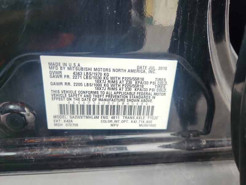 Продаж на аукціоні авто 2015 Mitsubishi Outlander Sport, vin: 4A4AP3AU8FE045484, номер лоту: 65188556