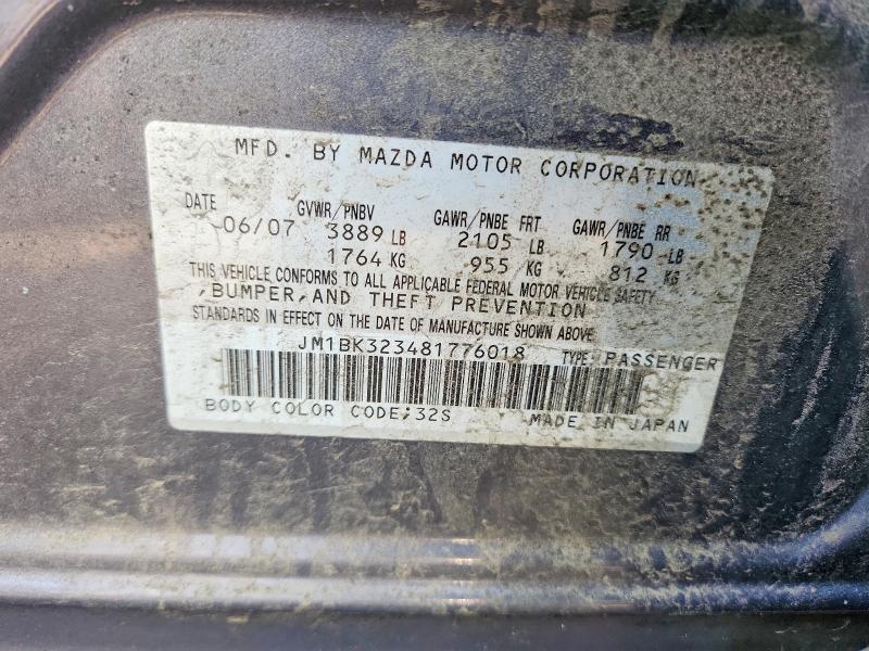 Продаж на аукціоні авто 2008 Mazda 3, vin: JM1BK323481776018, номер лоту: 64415846