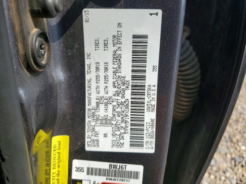 Aukcja sprzedaży 2015 Toyota Tundra, vin: 5TFRY5F19FX180639, numer aukcji: 64330926