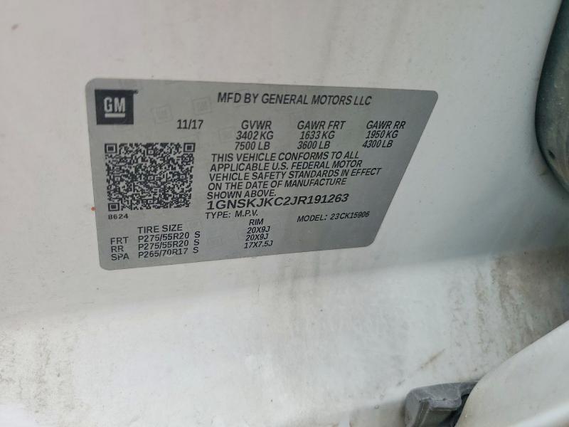 Aukcja sprzedaży 2018 Chevrolet Suburban, vin: 1GNSKJKC2JR191263, numer aukcji: 65302706