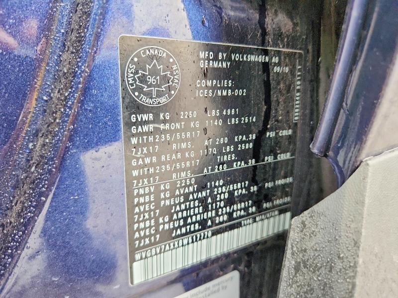 Продажа на аукционе авто 2011 Volkswagen Tiguan, vin: WVGBV7AXXBW517770, номер лота: 64617496