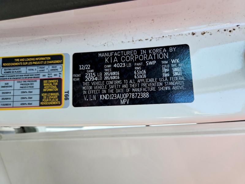 Aukcja sprzedaży 2023 Kia Soul, vin: KNDJ23AU0P7872388, numer aukcji: 66486916