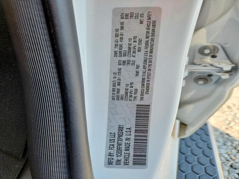 63023386 :رقم المزاد ، 1C6SRFMTXPN524881 vin ، 2023 Ram 1500 مزاد بيع