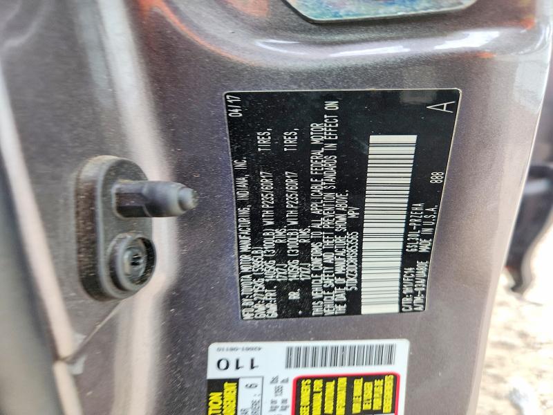 63874986 :رقم المزاد ، 5TDKZ3DC8HS853565 vin ، 2017 Toyota Sienna مزاد بيع