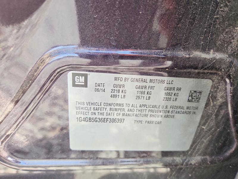 66603686 :رقم المزاد ، 1G4GB5G36EF306397 vin ، 2014 Buick Lacrosse مزاد بيع