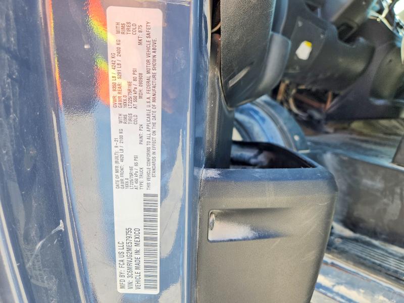 67253606 :رقم المزاد ، 3C6MRVJG2ME579755 vin ، 2021 Ram Promaster 3500 مزاد بيع
