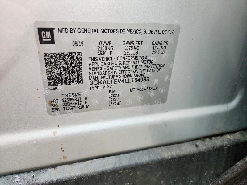 Продаж на аукціоні авто 2020 Gmc Terrain, vin: 3GKALTEV4LL154983, номер лоту: 65081806