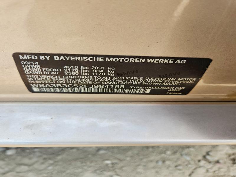 Aukcja sprzedaży 2015 Bmw 328, vin: WBA3B3C52FJ984168, numer aukcji: 65388626