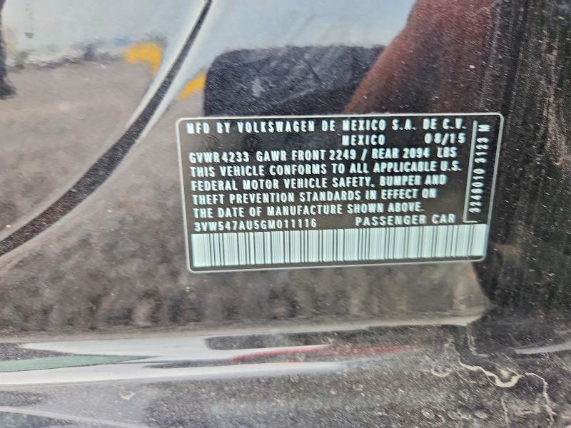 Продажа на аукционе авто 2016 Volkswagen Gti, vin: 3VW547AU5GM011116, номер лота: 64967716