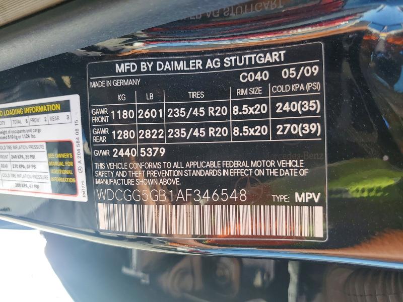 Продажа на аукционе авто 2010 Mercedes-benz Glk, vin: WDCGG5GB1AF346548, номер лота: 65233376