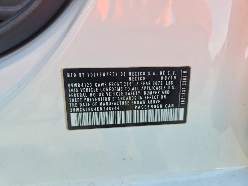 Продаж на аукціоні авто 2019 Volkswagen Jetta, vin: 3VWCB7BU4KM248944, номер лоту: 63890256